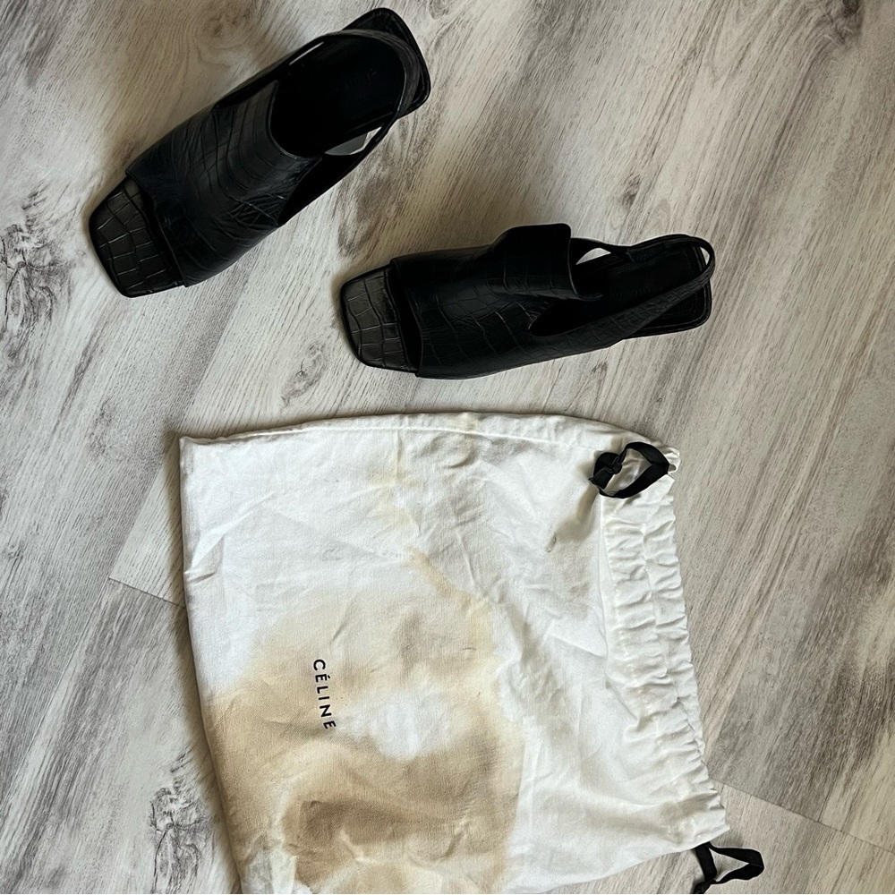 Celine Black Croc leather Heels - Picture 7 of 8